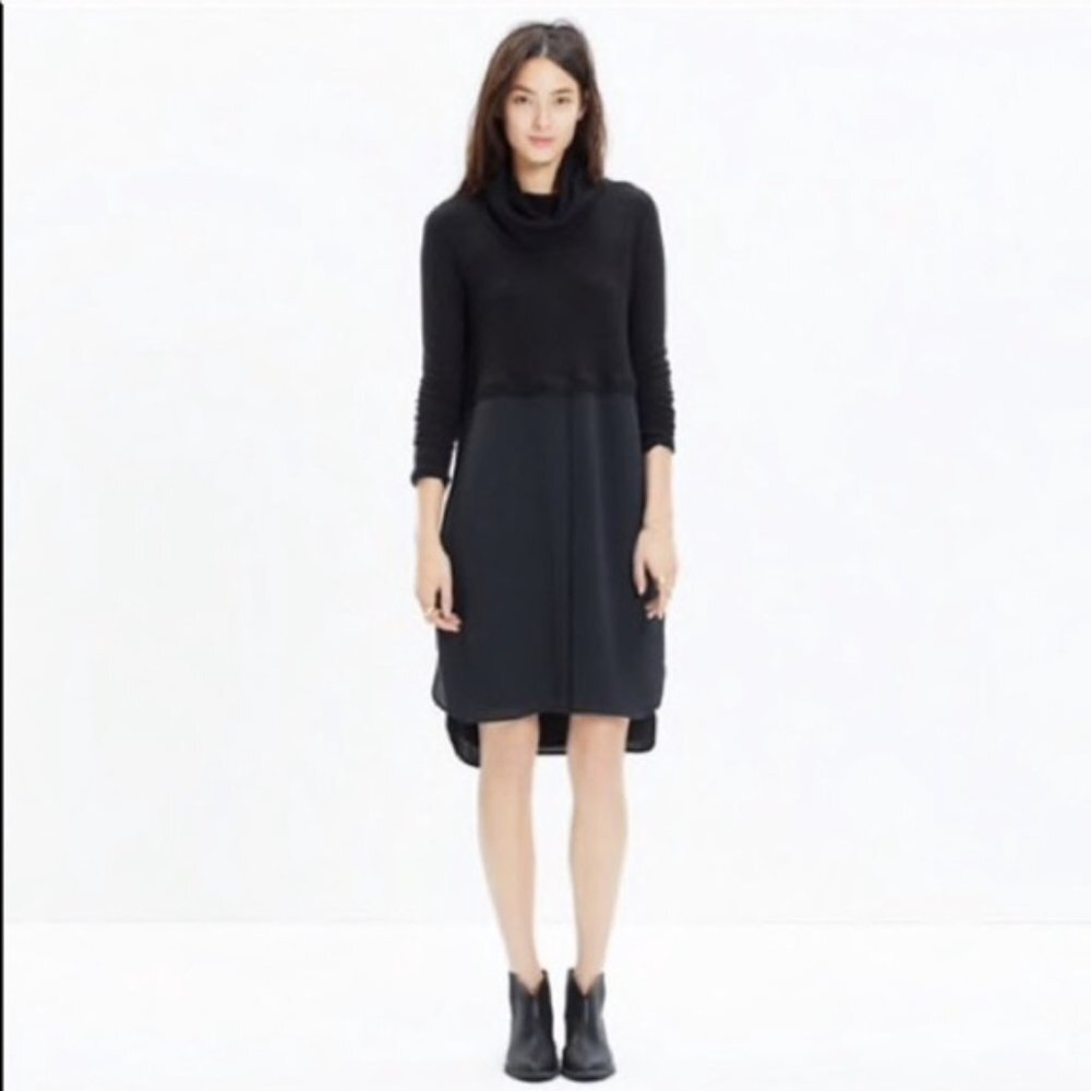Madewell Timelapse Turtleneck Black Dress Size XS